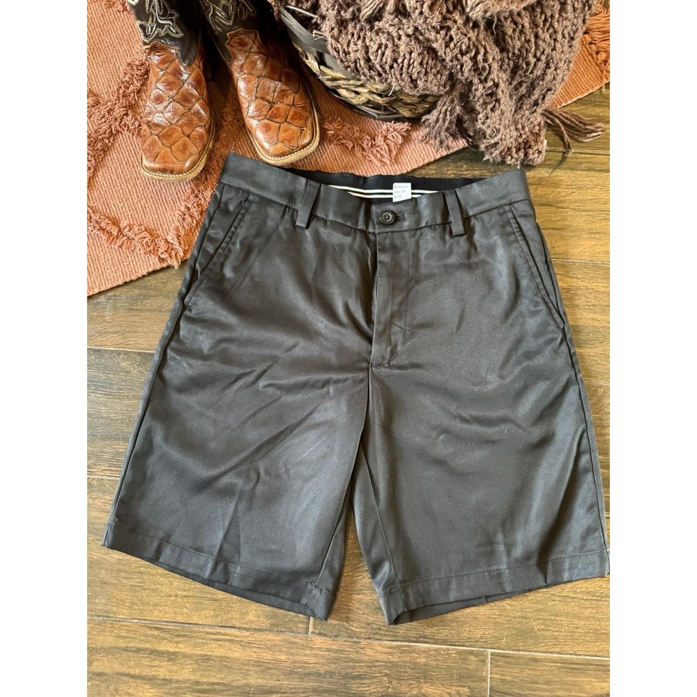 Amazon Essentials Mens Slim-Fit Stretch Golf Shorts‎  Black, Size 30